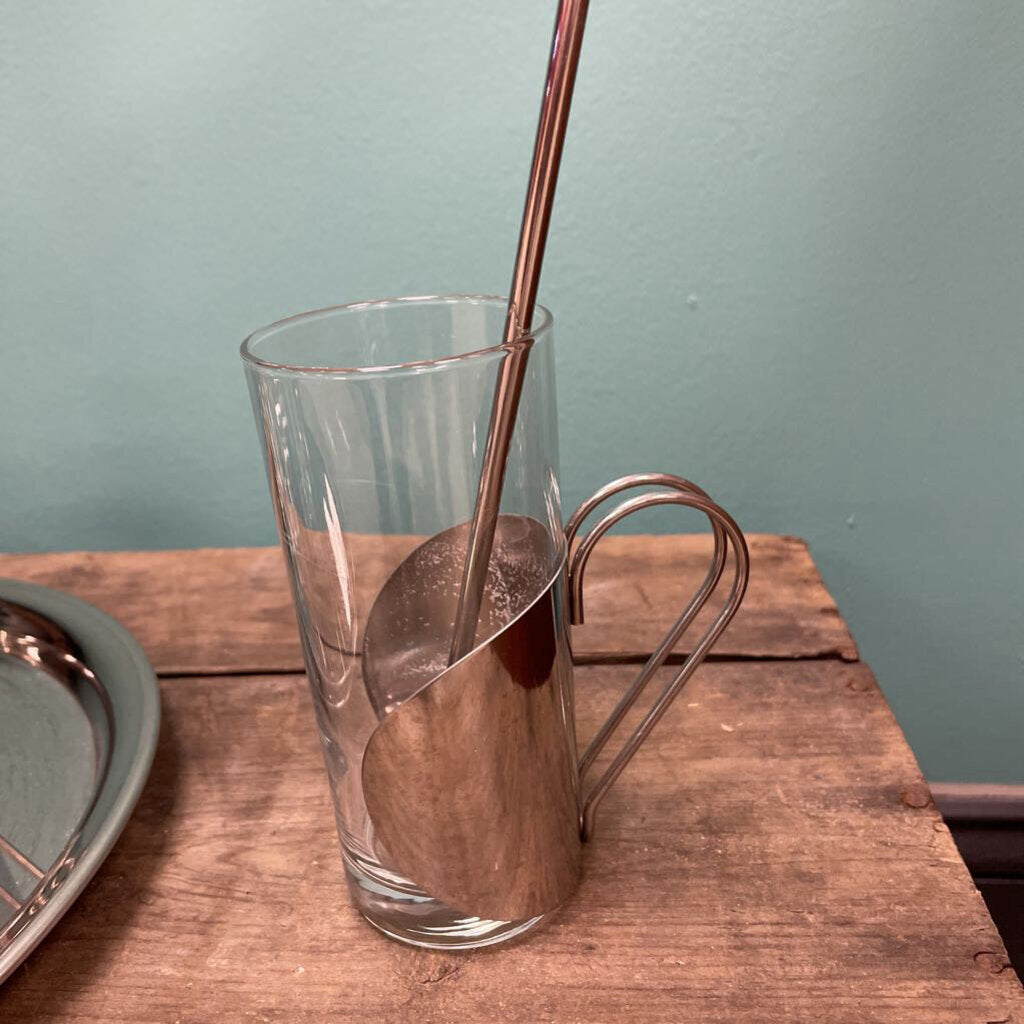 Stainless Steel Straws with Glass Tumblers
