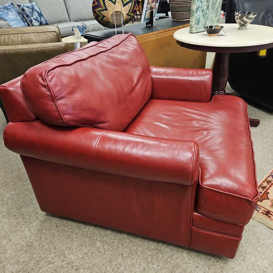 Leather Swivel Arm Chair by KFI