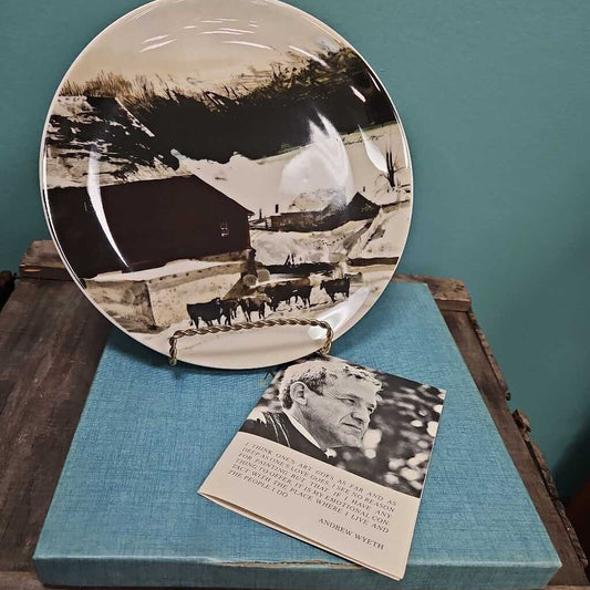 Andrew Wyeth Collectors Plate for Georg Jensen "The Kuerner Farm"
