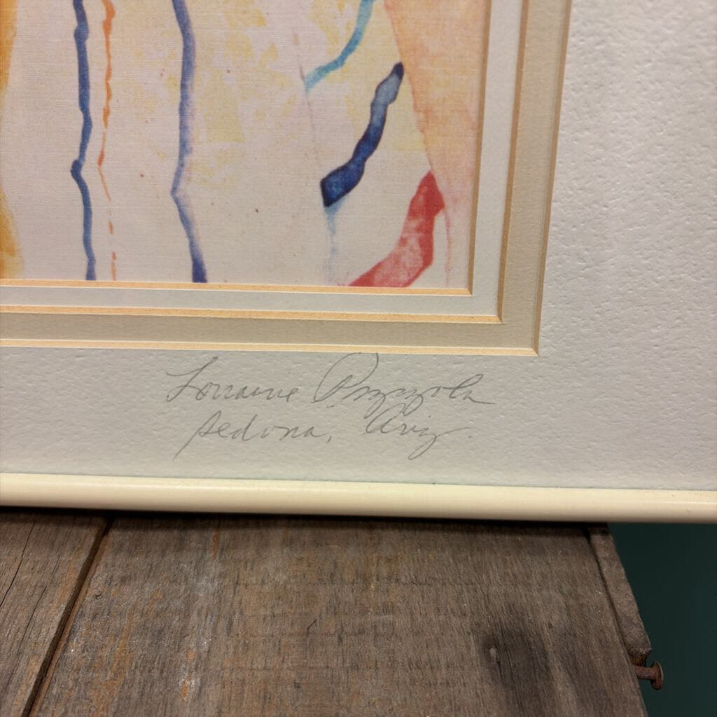 Framed Watercolor Painting, Signed by Lorraine Pszczola