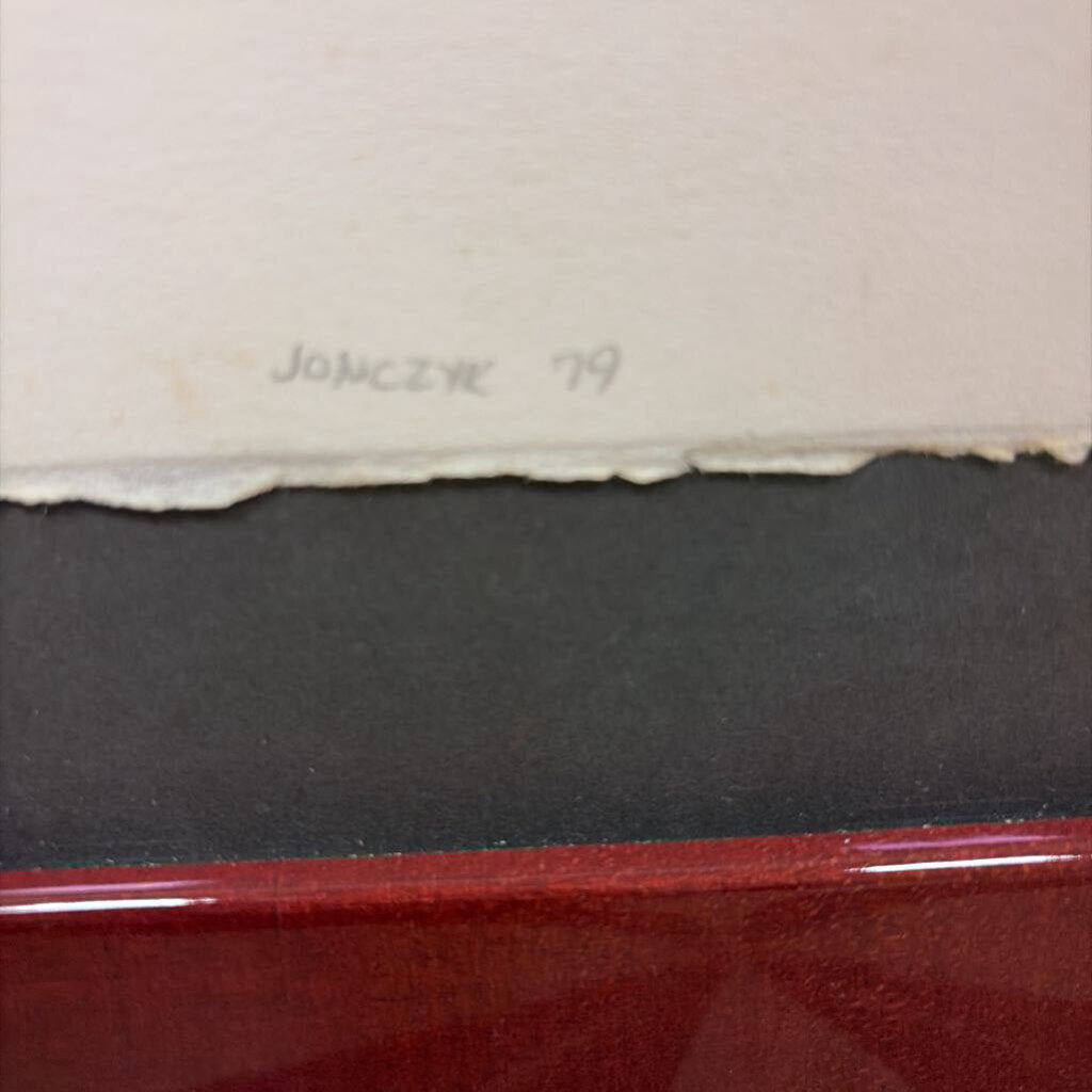"Jane Fonda" Mixed Media, by Jeff Jonczyk, 1979,Framed, Signed, Limited Edition