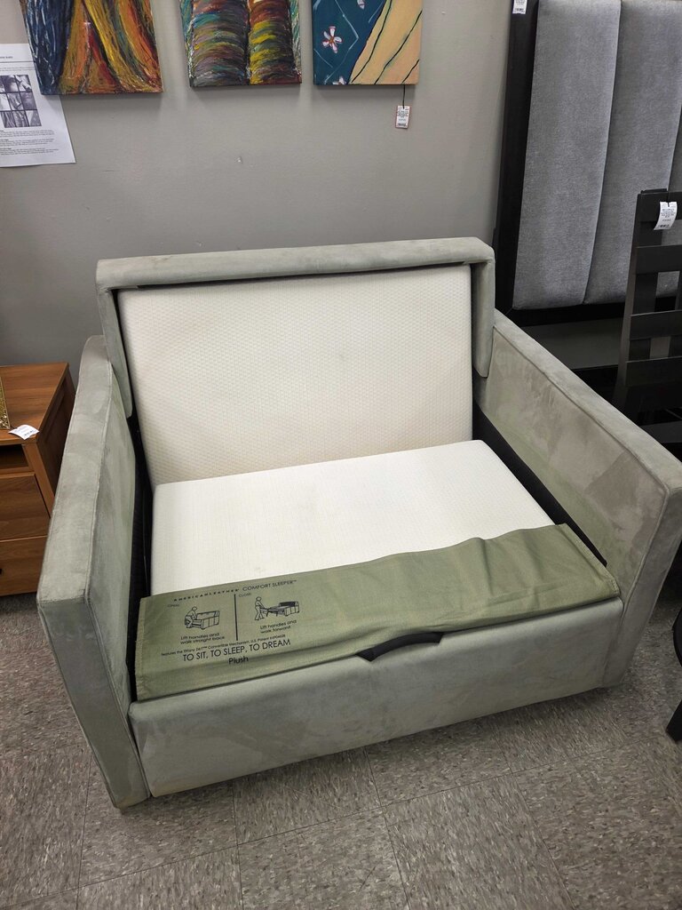 American Leather Clara Chair Comfort Sleeper in Toray Ultraseude