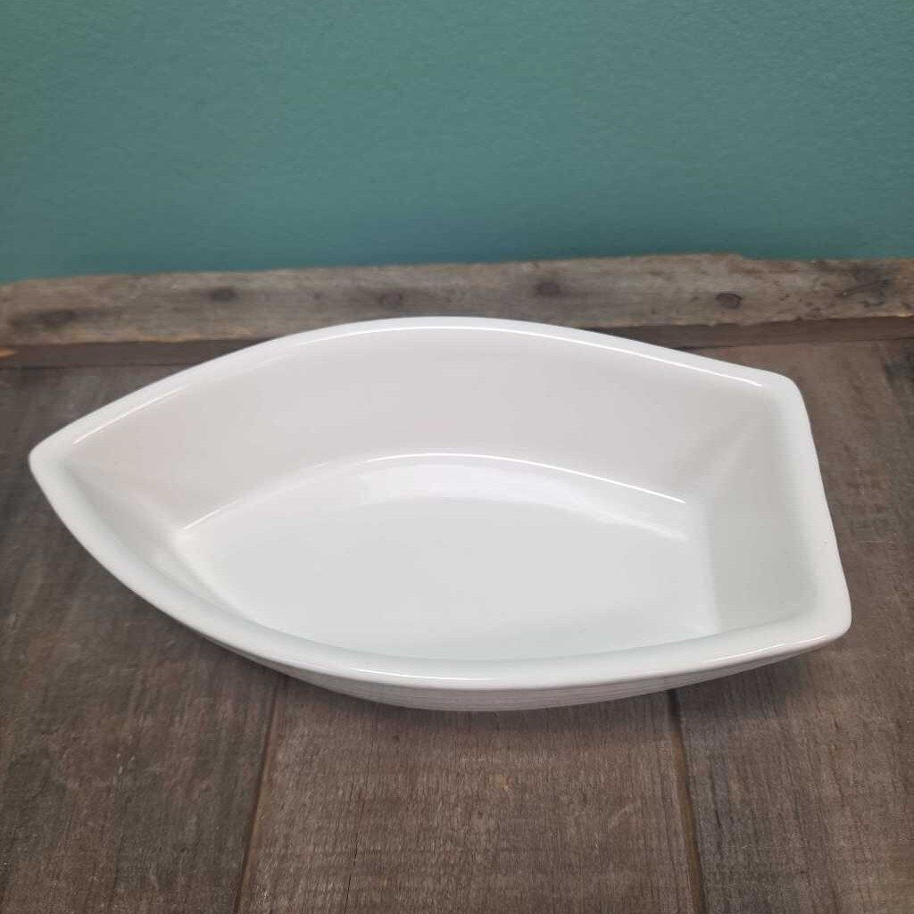 Porcelain Boat Shaped Gratin Dish - Set of 8