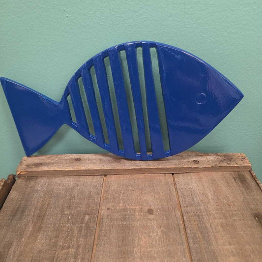 Crate & Barrel Blue Fish Trivet