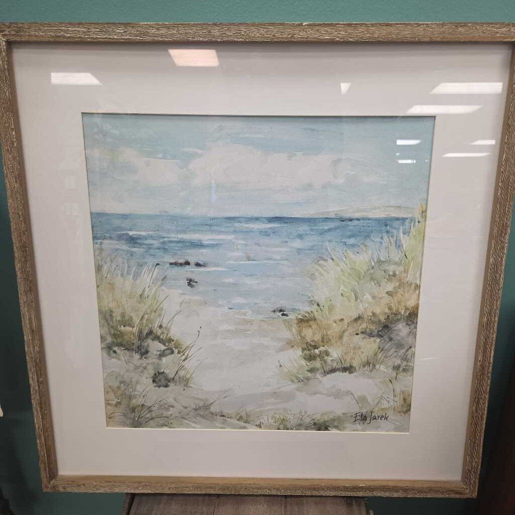 Seaside Watercolor Print by Ela Jarek
