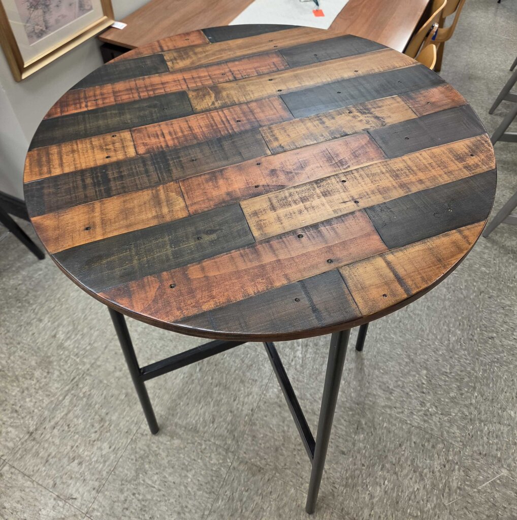 E&E Co. Ltd. Wood and Metal Bistro Table