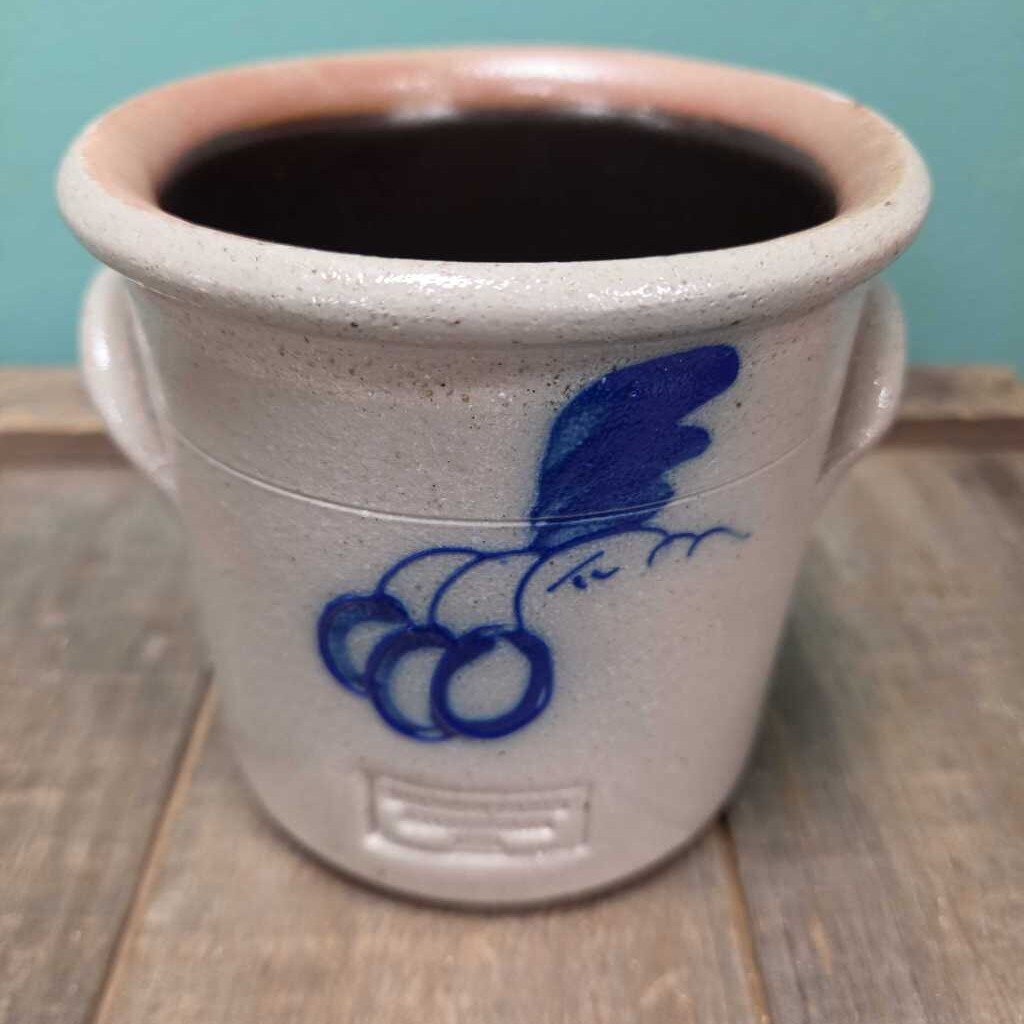 Salmon Falls Stoneware Crock with Grape Design
