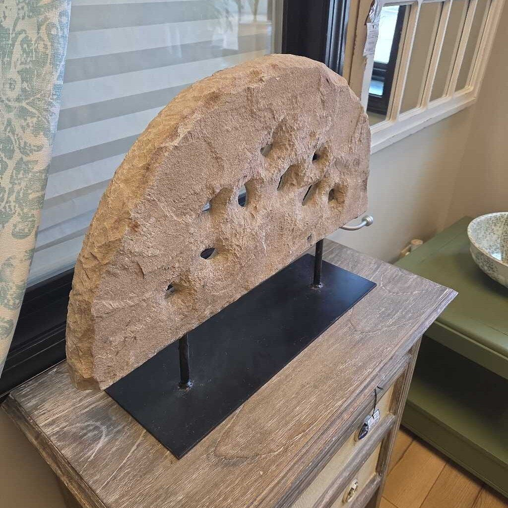 Indian Hand Carved Steon Jhali Window Fragment