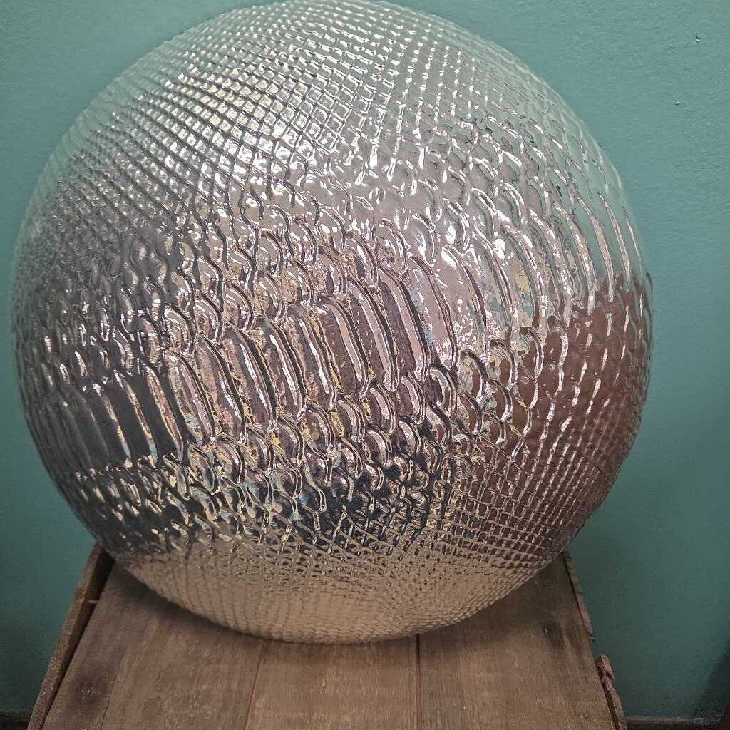 Glass Decorative Bowl w/Metallic Textured Design