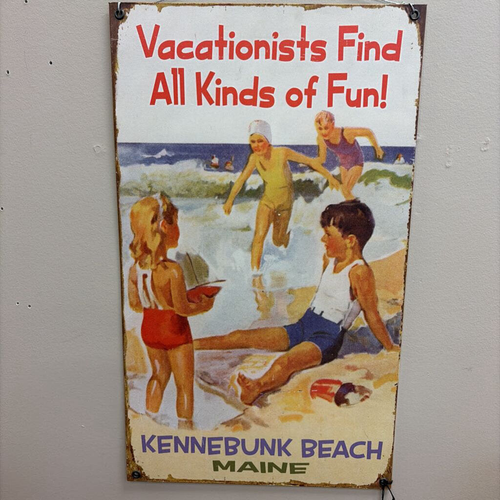 Normal Rockwell Inspired Metal Wall Decor - Kennebunk Beach, Maine