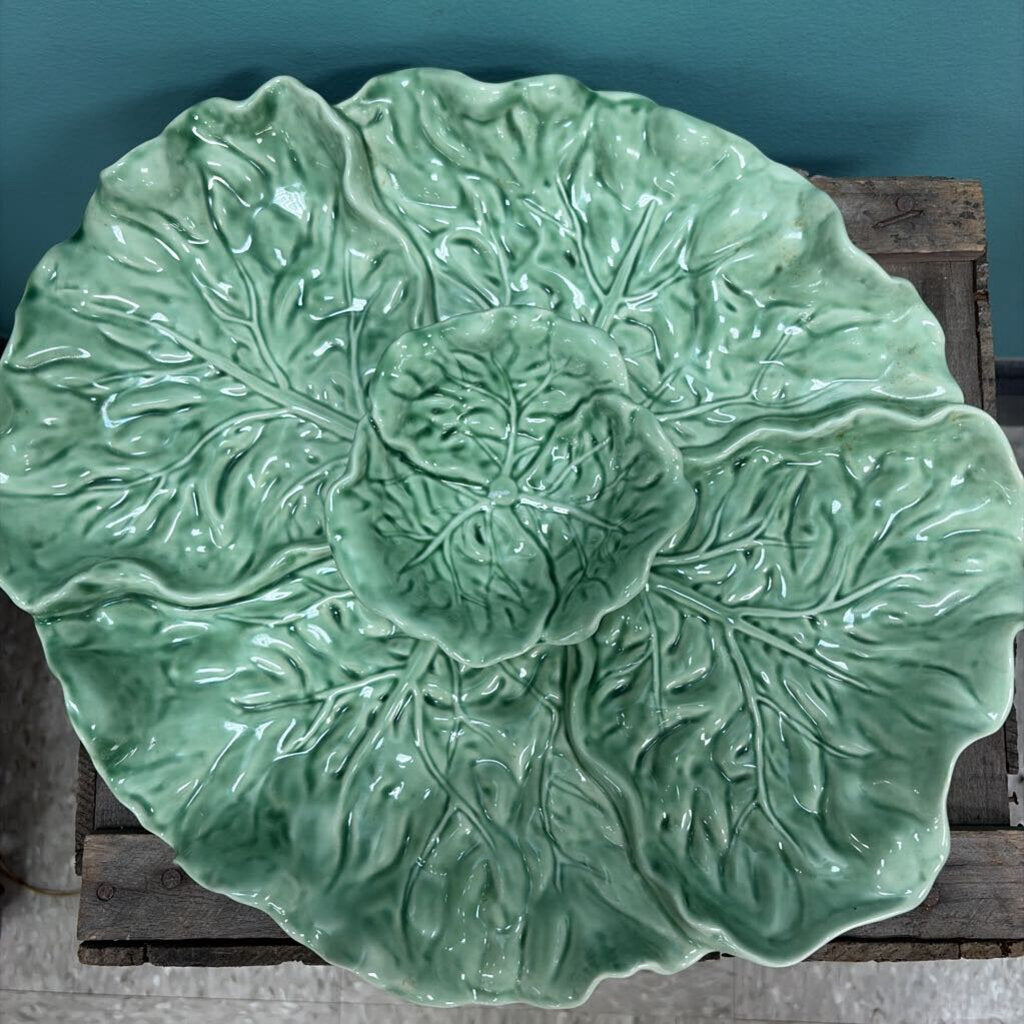 Cabbage Leaf-Shaped Serving Platter Set