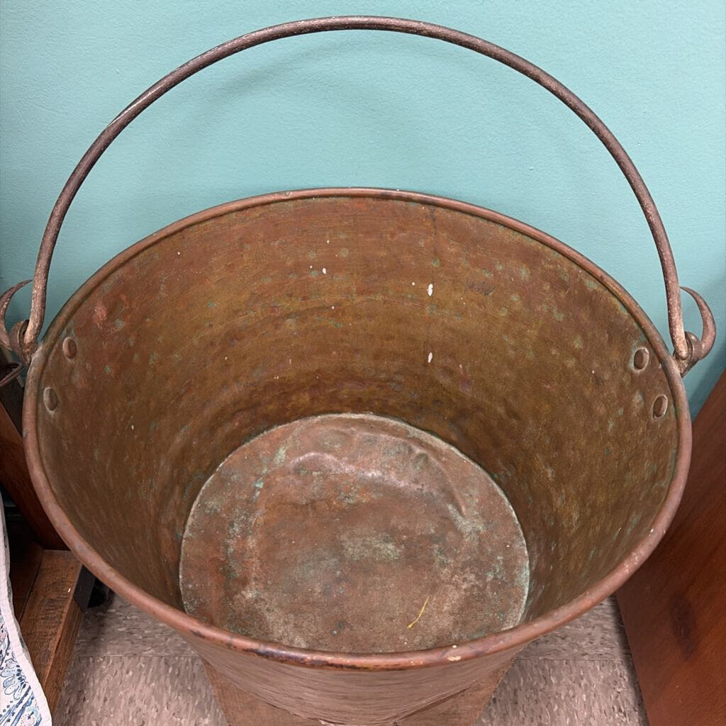 Antique Large Copper Bucket