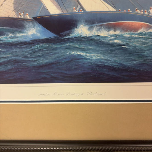 "Twelve Metres Beating to Windward" by Tim Thompson Framed Print