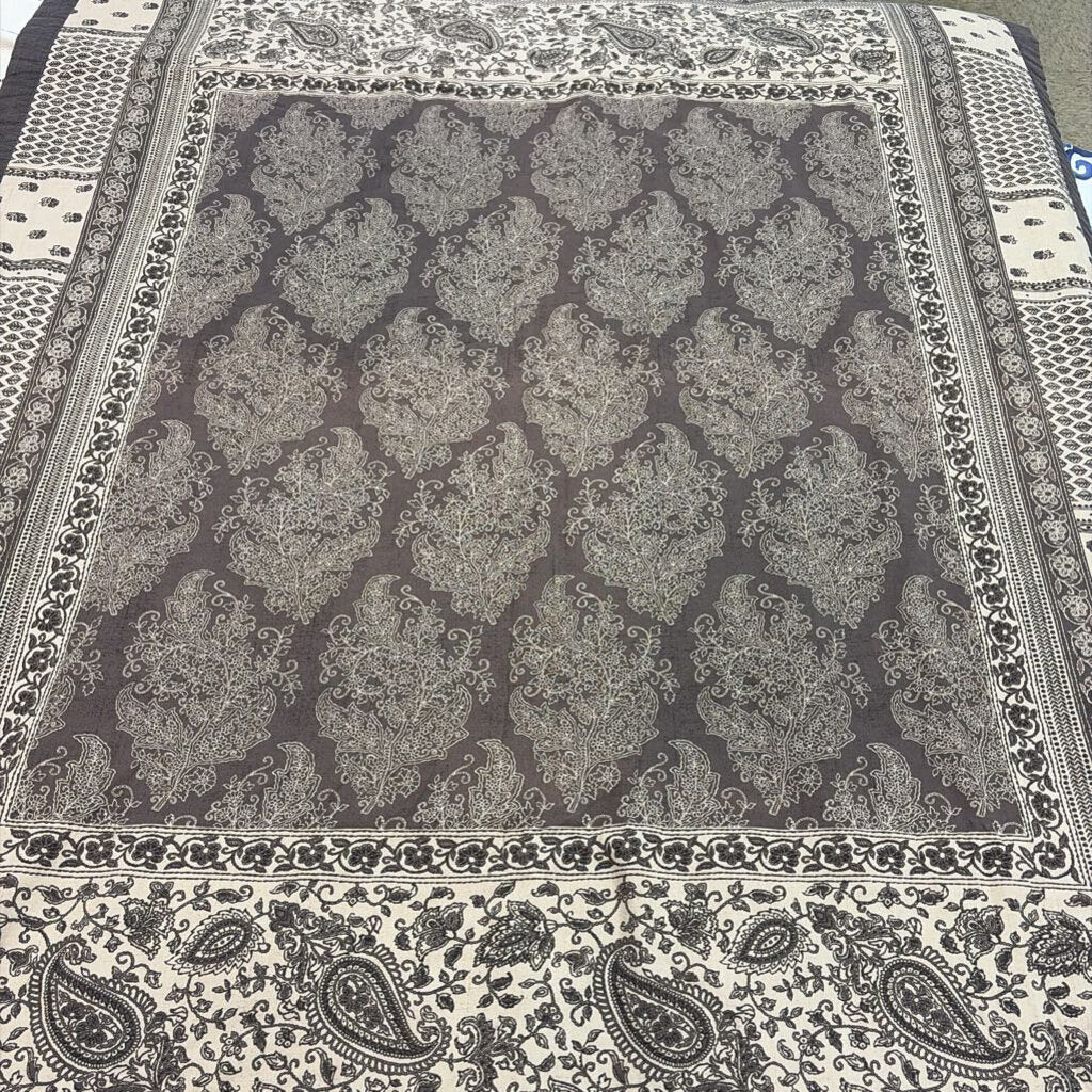 Brown and Cream Decorative Throw Blanket
