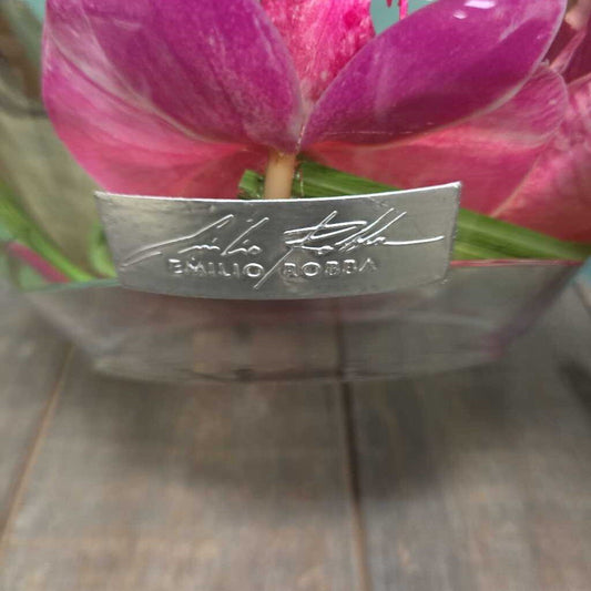 Emilo Robba Fuchsia Orchid Flower Bowl