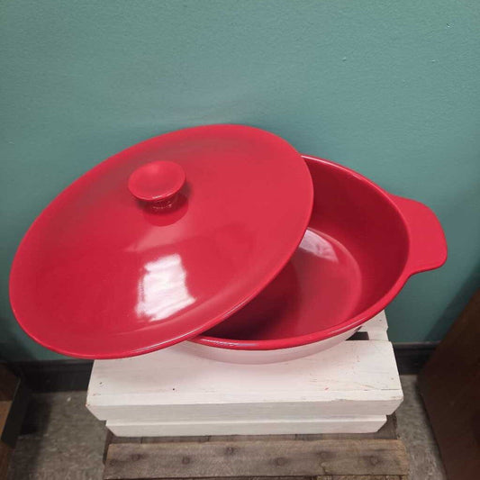 Nantucket Cookware Ceramic Oval Casserole Dish w/Lid