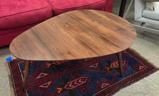 ARTICLE Walnut Amoeba Coffee Table in Mid-Century Style
