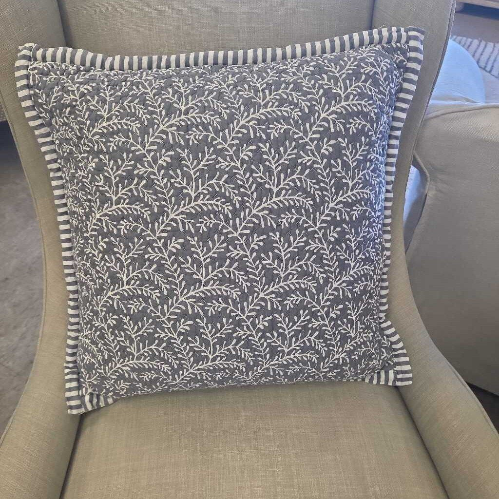 Garnet Hill Reversible Voile Pillow 100% Cotton