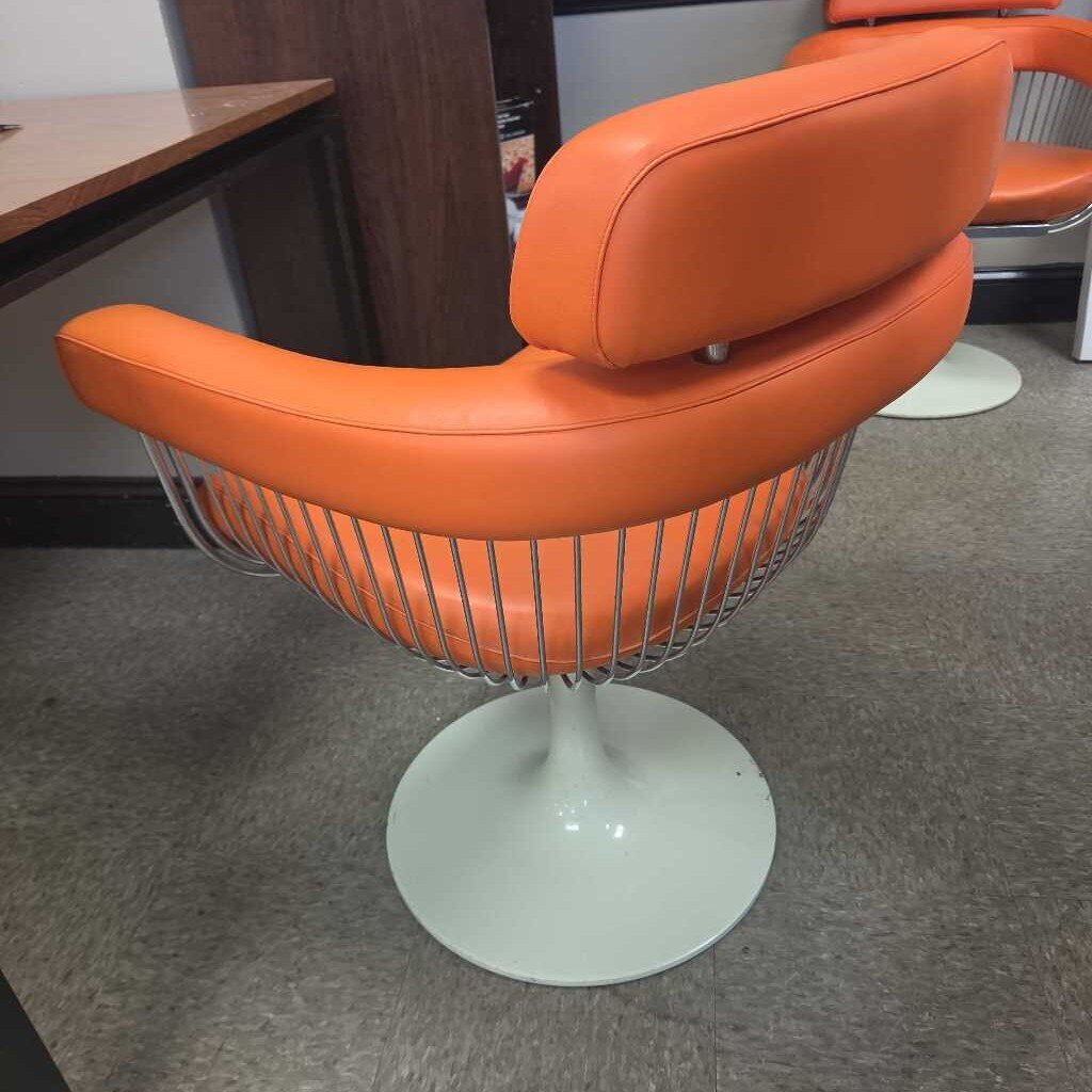 24" MCM Warren Platner Style Swivel Dining Chair - 4 Available