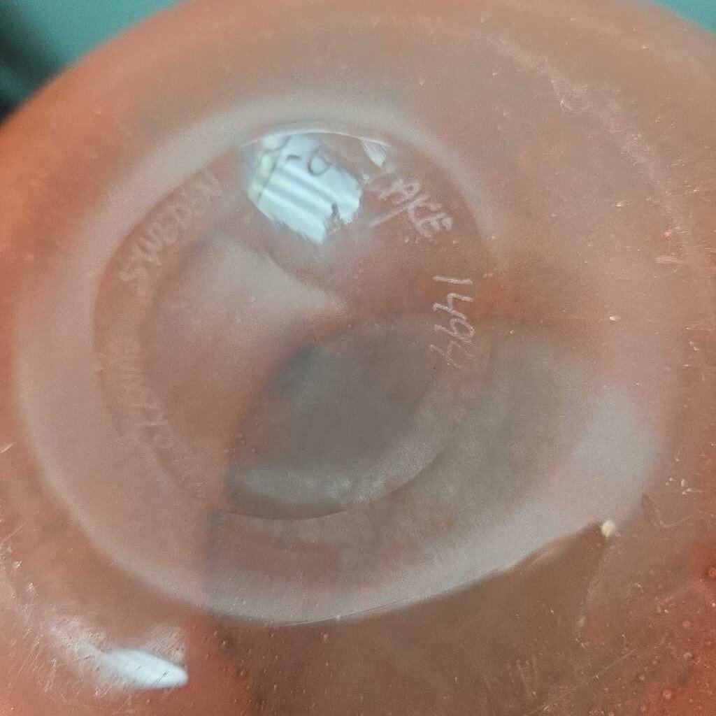Ekenas MCM Swedish Art Glass Vase - Signed by John-Orwar Lake