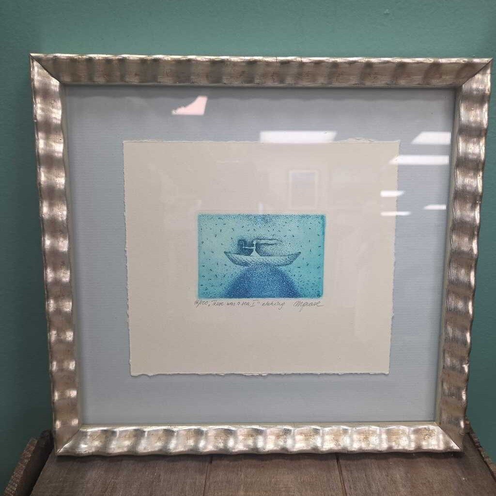 "There Was A Sea I" Etching by M. Grase (16 of 100)