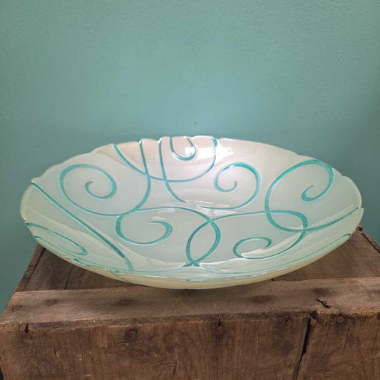 Iridescent Scrollwork Decorative Bowl