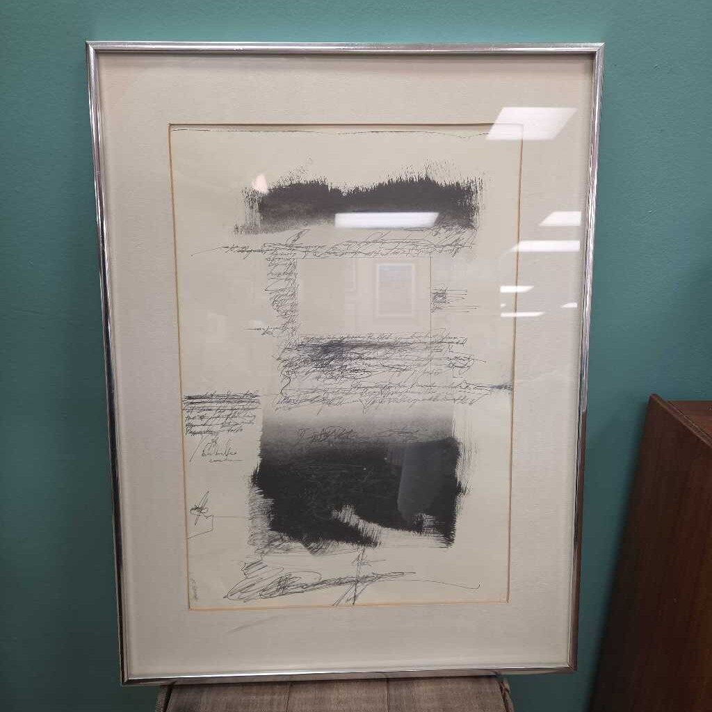 "Silent Square" Monoprint by B. Hawes (Signed)