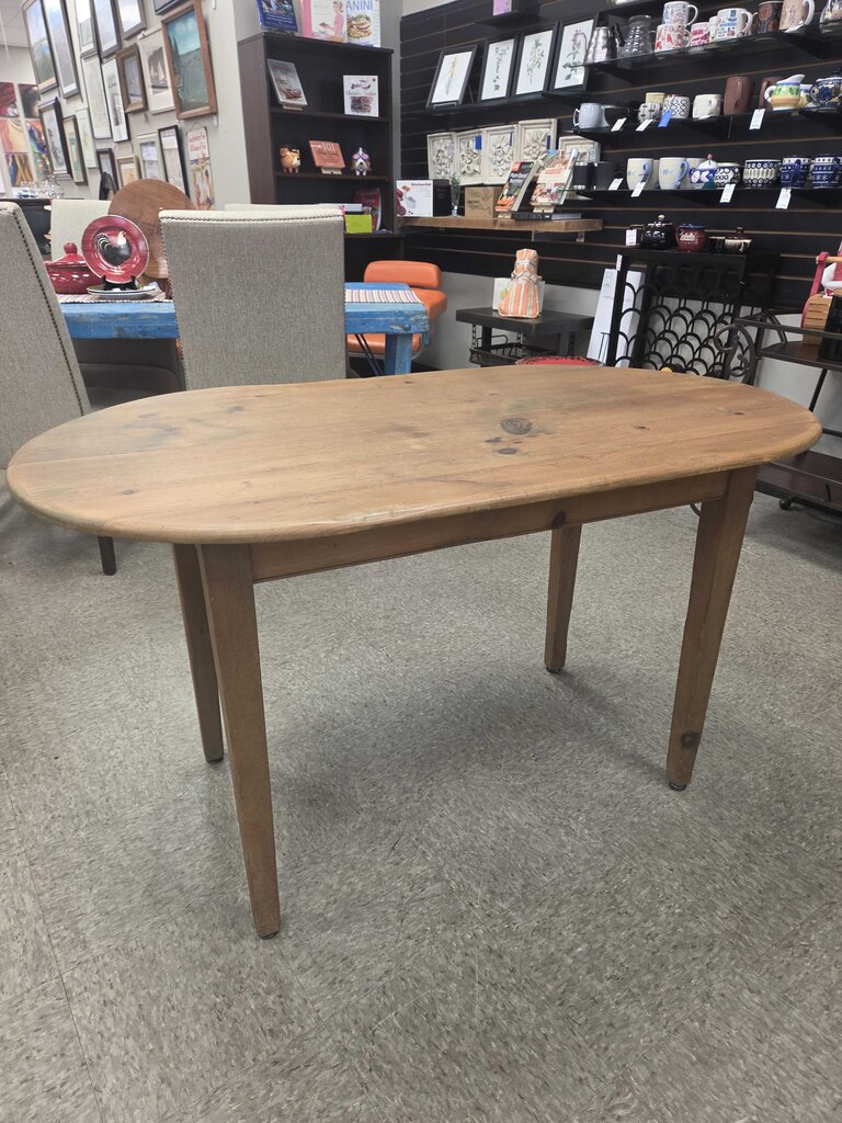 Rustic Pine Oval Dining Table