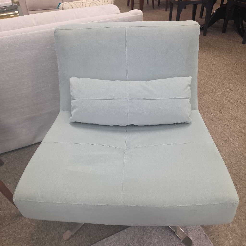 American Leather Hugo Swivel Chair in Ultrasuede