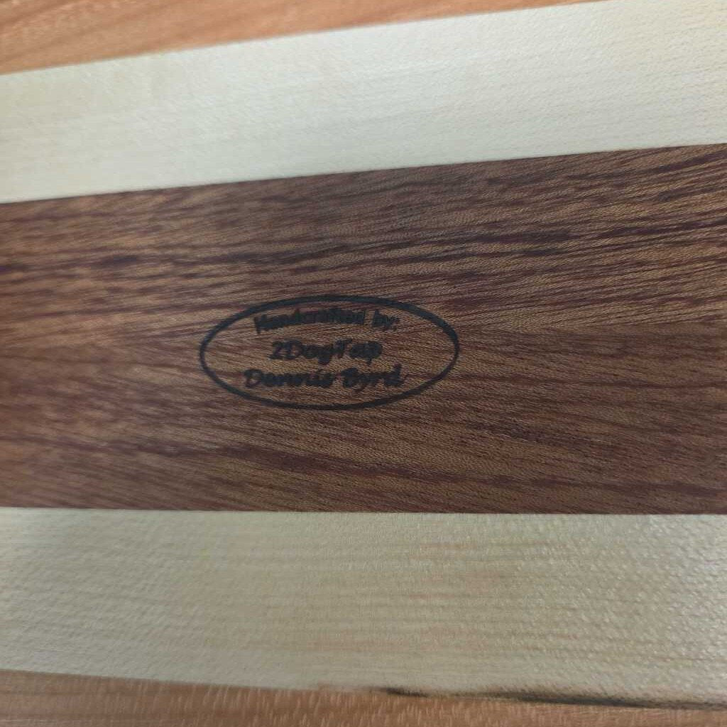 Hand Crafted Wood Cutting Board in Walnut, Cherry, Maple, and Ribbon Sapele