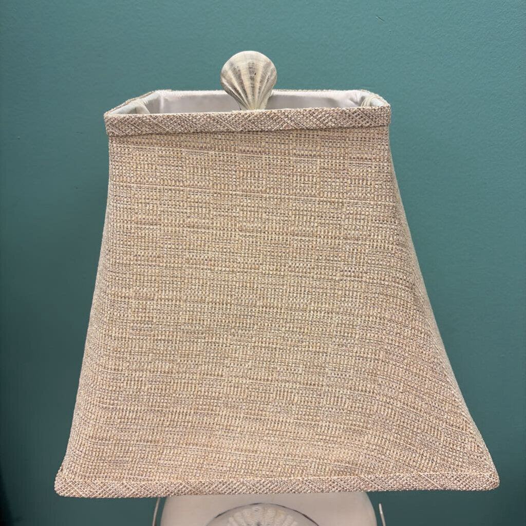 Coastal-themed Decorative Table Lamp with Beige Shade