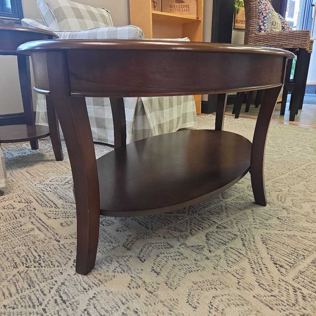Steve Silver Troy Cocktail Table in Medium Brown Cherry Finish