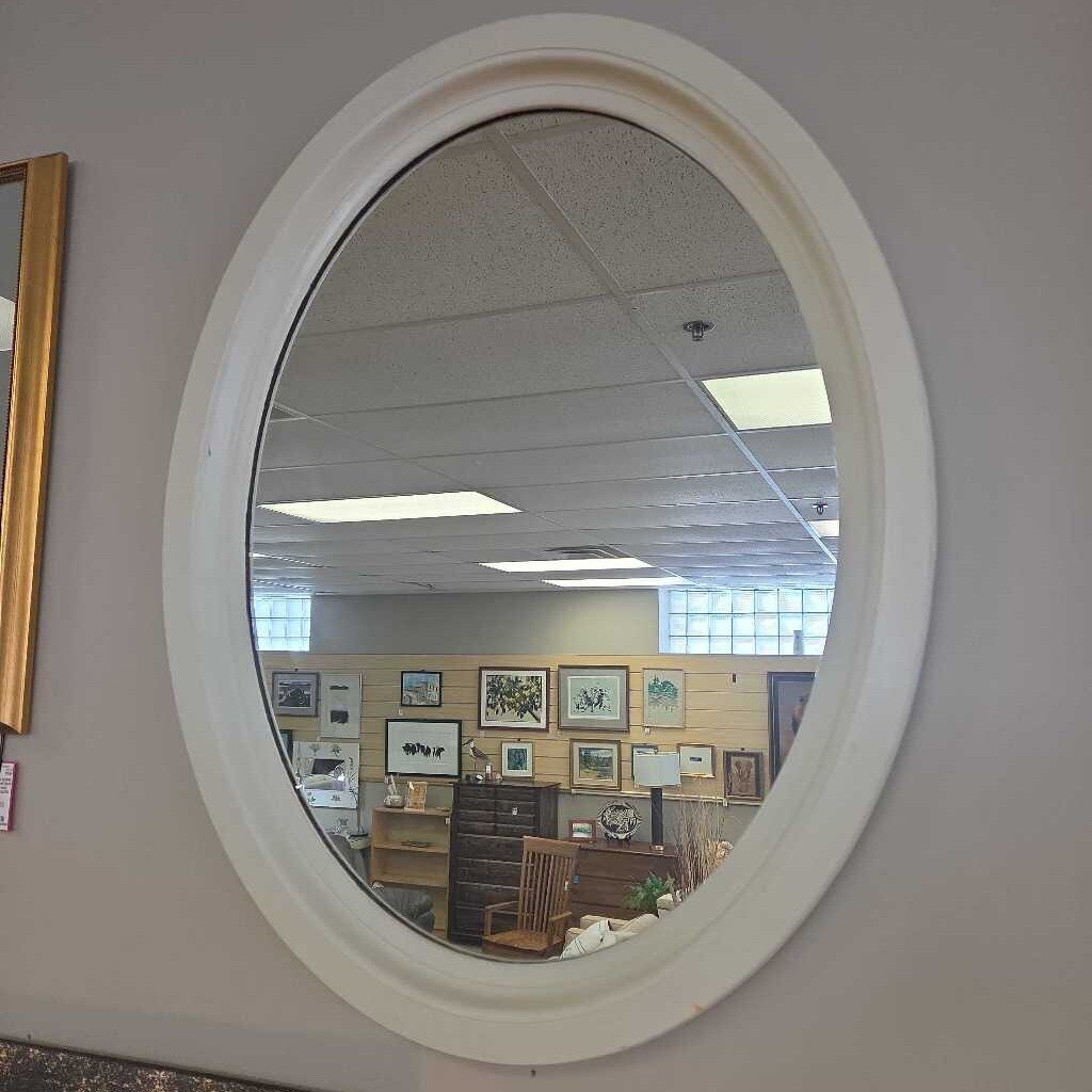 Cornwall Industries Oval Wall Mirror with Wood Frame
