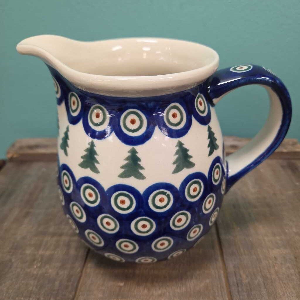 Boleslawiec Polish Pottery Stoneware Pitcher - Pine Tree Pattern