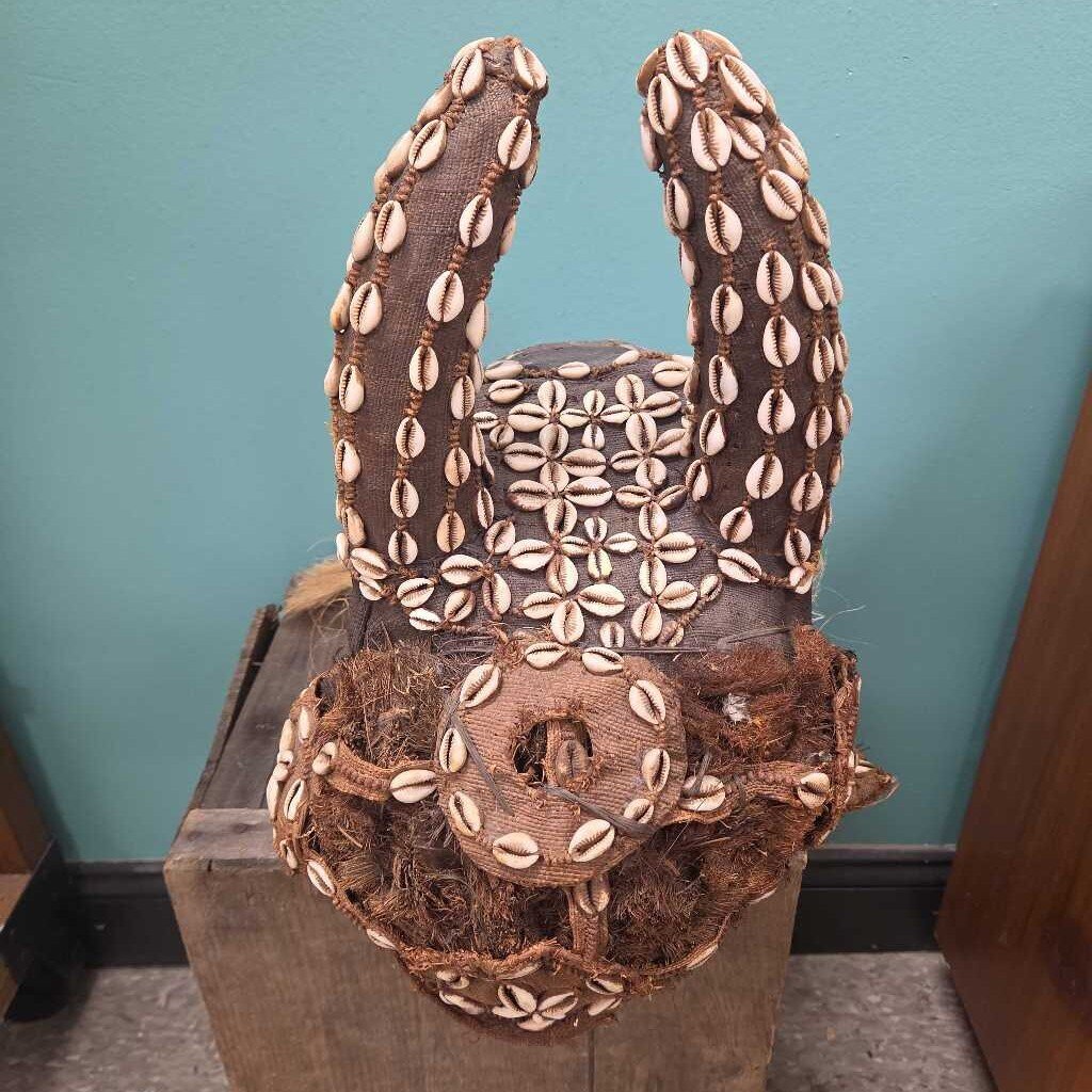 Authentic African Congo Helmet Mask