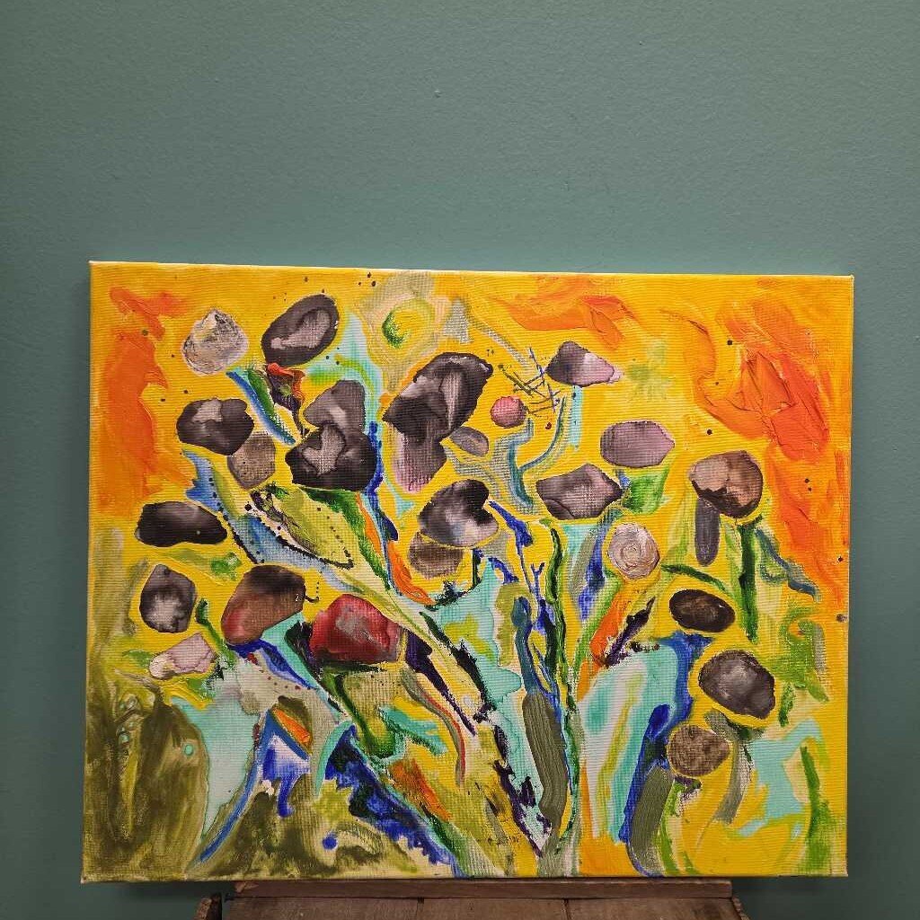 "Bouquet of Stones" by Anita Clearfield - Original Oil on Canvas