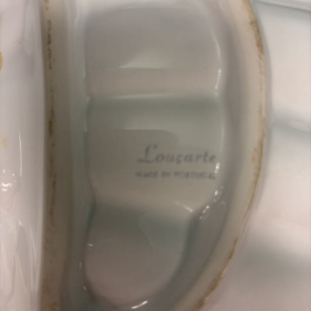 Loucarte White Shell Shaped Decorative or Serving Bowl