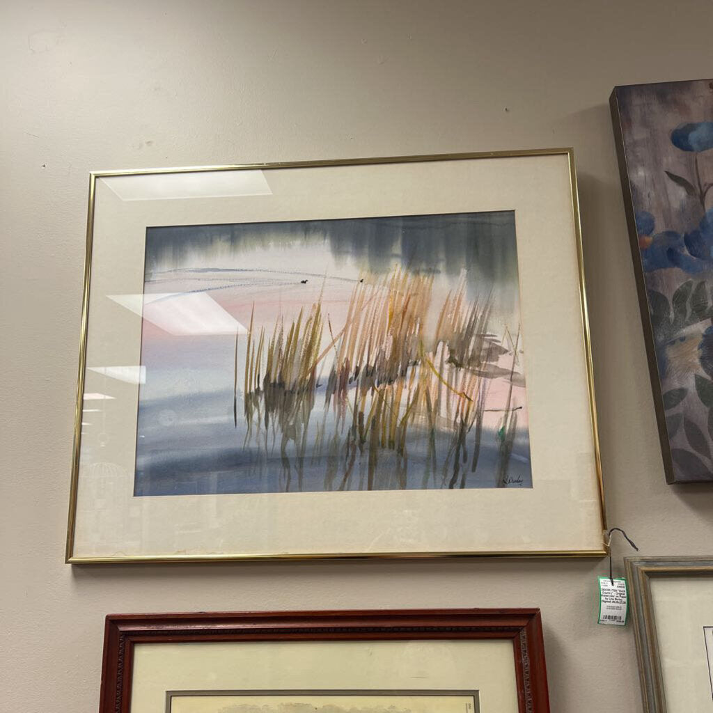 "Duck Country" - Original Watercolor on Paper by Lina Burley (Signed)