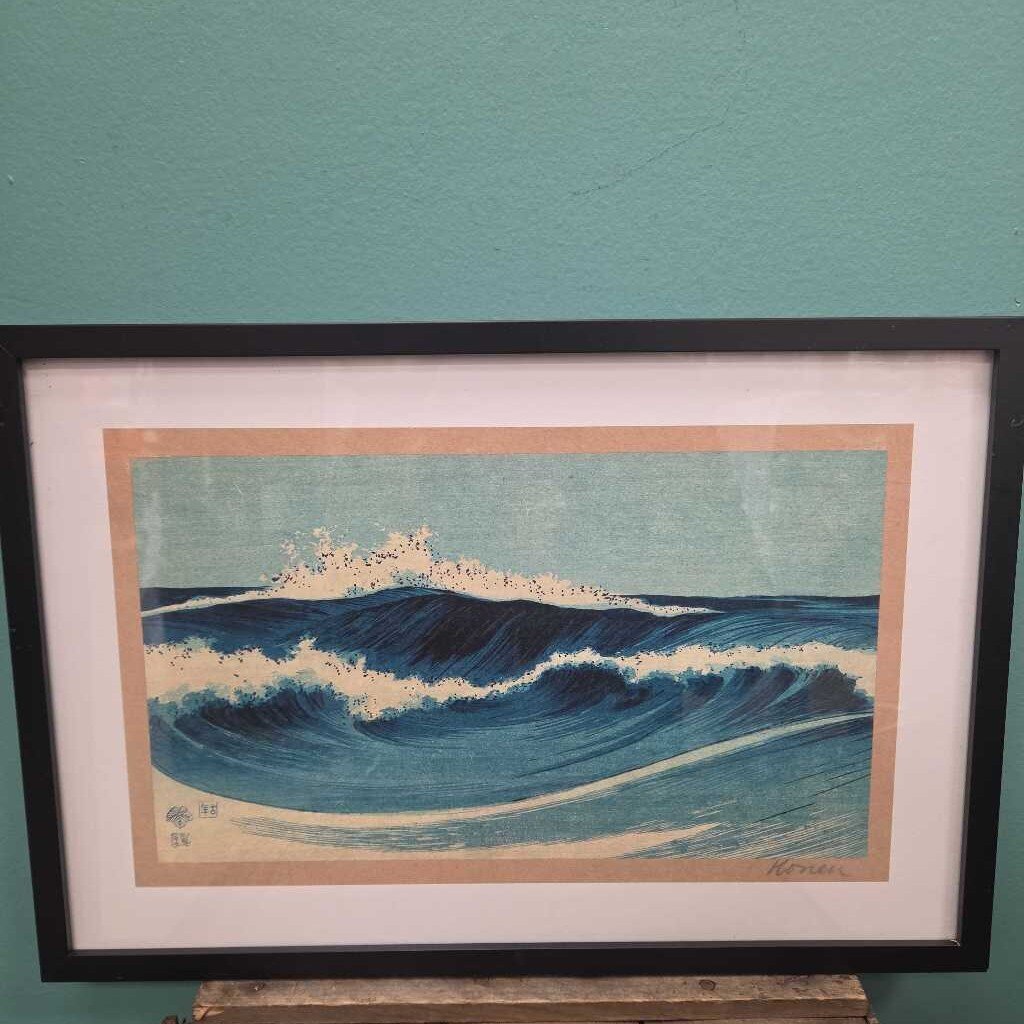 "Ocean Waves II" Framed Print by Vehara Konen
