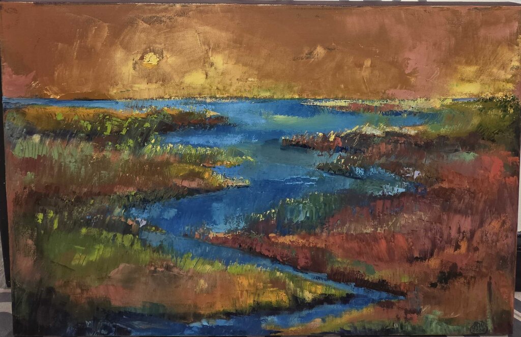 "Scarborough Marsh" Original Oil on Canvas by Ronnie Wilson