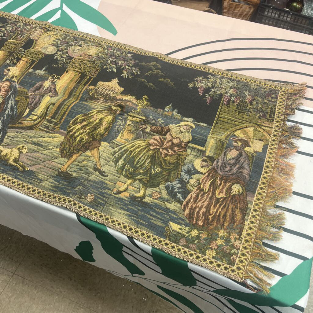 Vintage Reproduction Woven Italian Tapestry