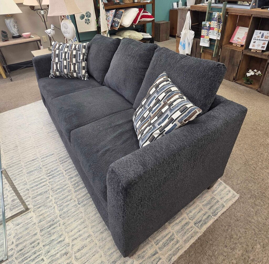 Bob's Furniture "Stevie" Charcoal 78" Sofa