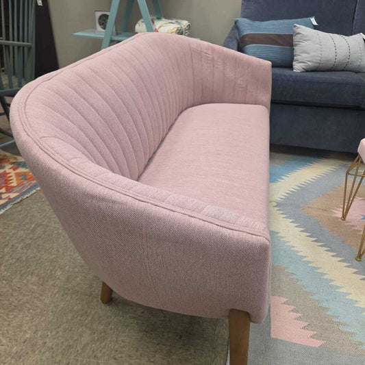 Noble House Nickolas Mid Century Style Upholstered Love Seat