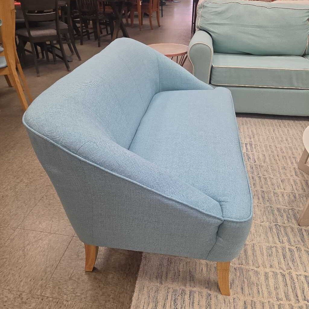 Mid-Century Style Loveseat w/Channel Stitching