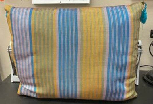 Indian Striped Tasseled Pillow