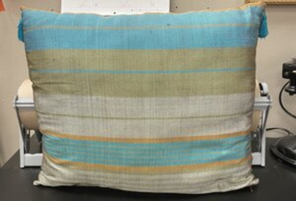 Indian Striped Tasseled Pillow