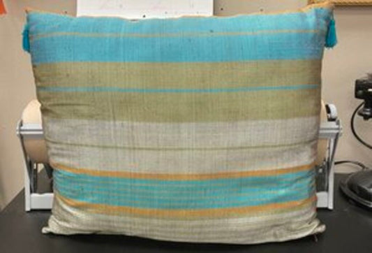 Indian Striped Tasseled Pillow