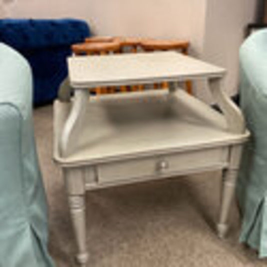 Broyhill 2 Tier Painted Side Table