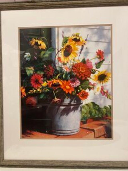 Gretchen Huber Vibrant Flower Bouquet Print