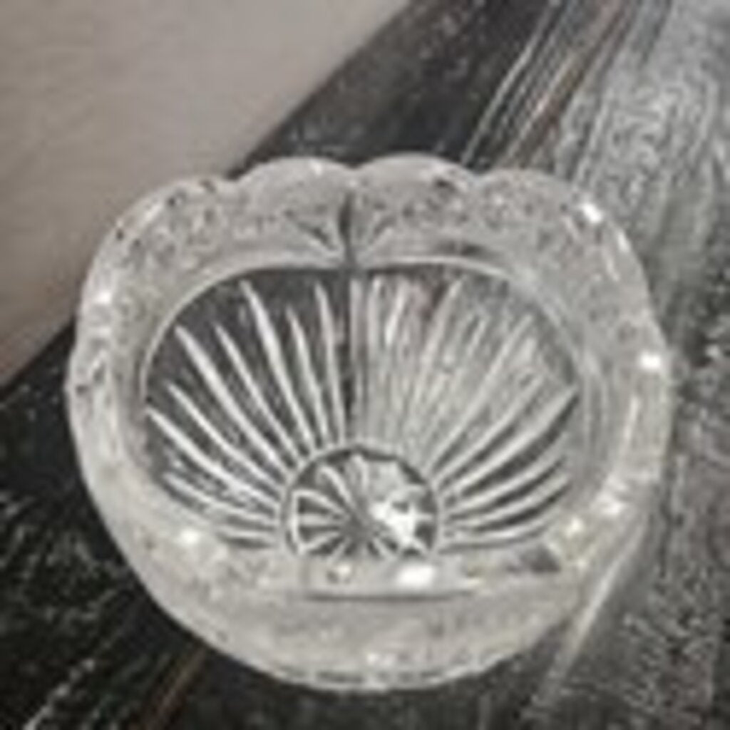 Crystal Candy Bowl with Frosted Flowers